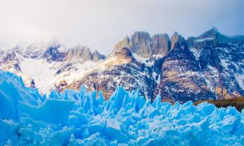 a snow covered mountain