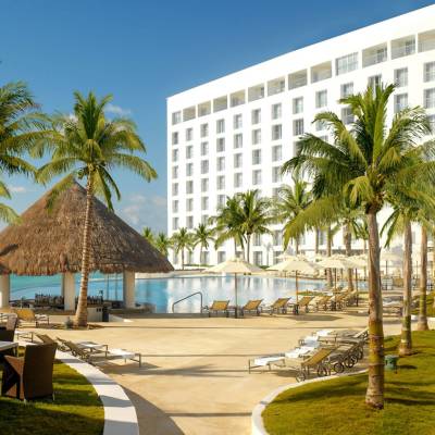 Hotel pool area