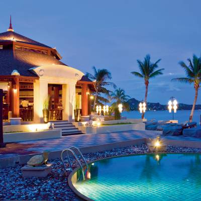 a large pool of water
