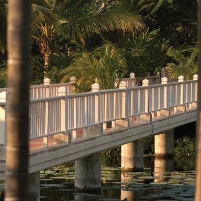 a bridge over a body of water