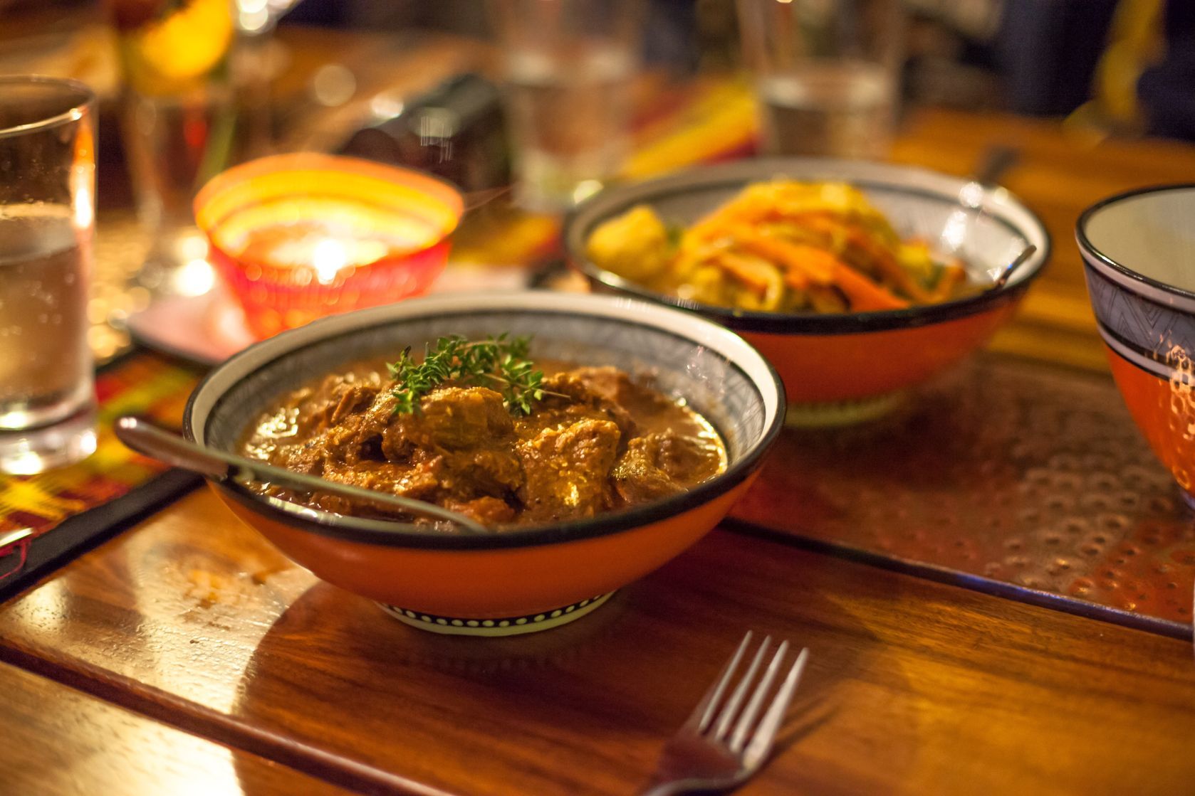 Traditionelle südafrikanische Spezialität mit Lamm