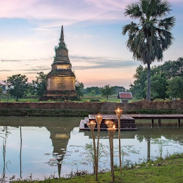 Exterior view of Sriwilai Sukhotai Resort & Spa in Sukhothai, Thailand