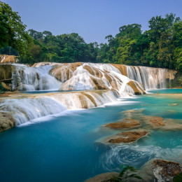 Cascadas de Agua Azul Chiapas, Mexico, Central America