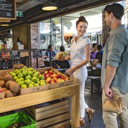 Lady buying fruits in Ponsonby Central Auckland Miles Holden, New Zealand