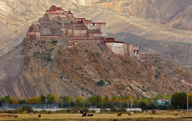 Tibet Tours Landmark in Tibet fort of Gyantse Asia