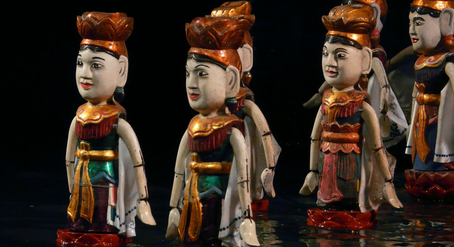 Wasserpuppentheater in Hanoi