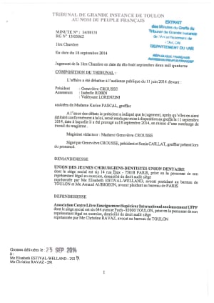 2014 09 18 jugement tgi toulon abjcth - Eugenol