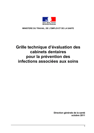 Grille techn eval cabinets dentaires prevention infections 2011 r3njv8 - Eugenol