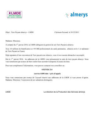 Tiers payant almerys lmde i8qtu9 - Eugenol