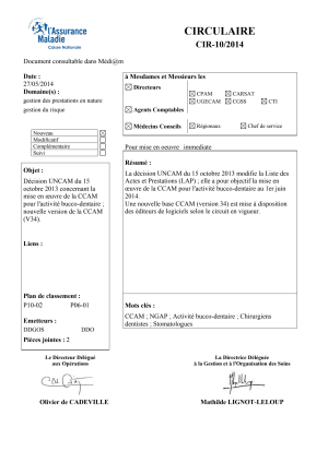  circulaire cpam has cantilever pyd5e6 - Eugenol