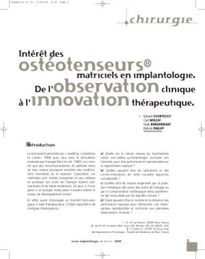 Article osteotenseur pdf alms3o - Eugenol