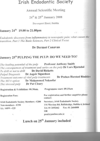 Irish endo society qh58cg - Eugenol
