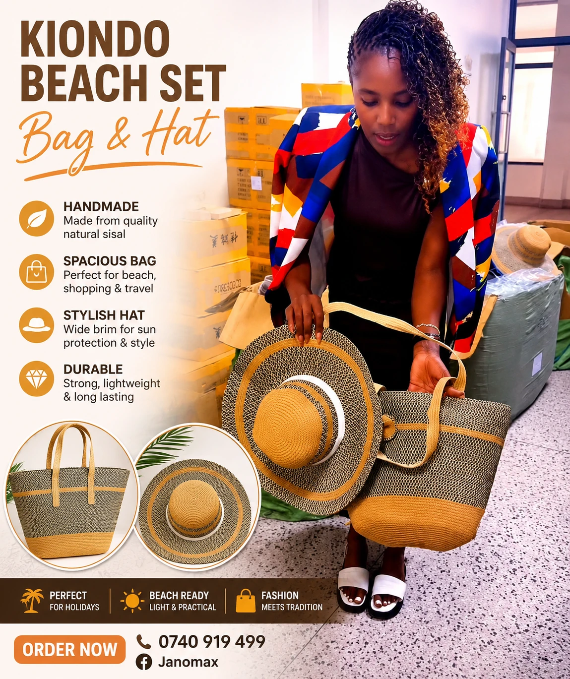 Bag & Hat (Kiondo/Beach) -10pcs