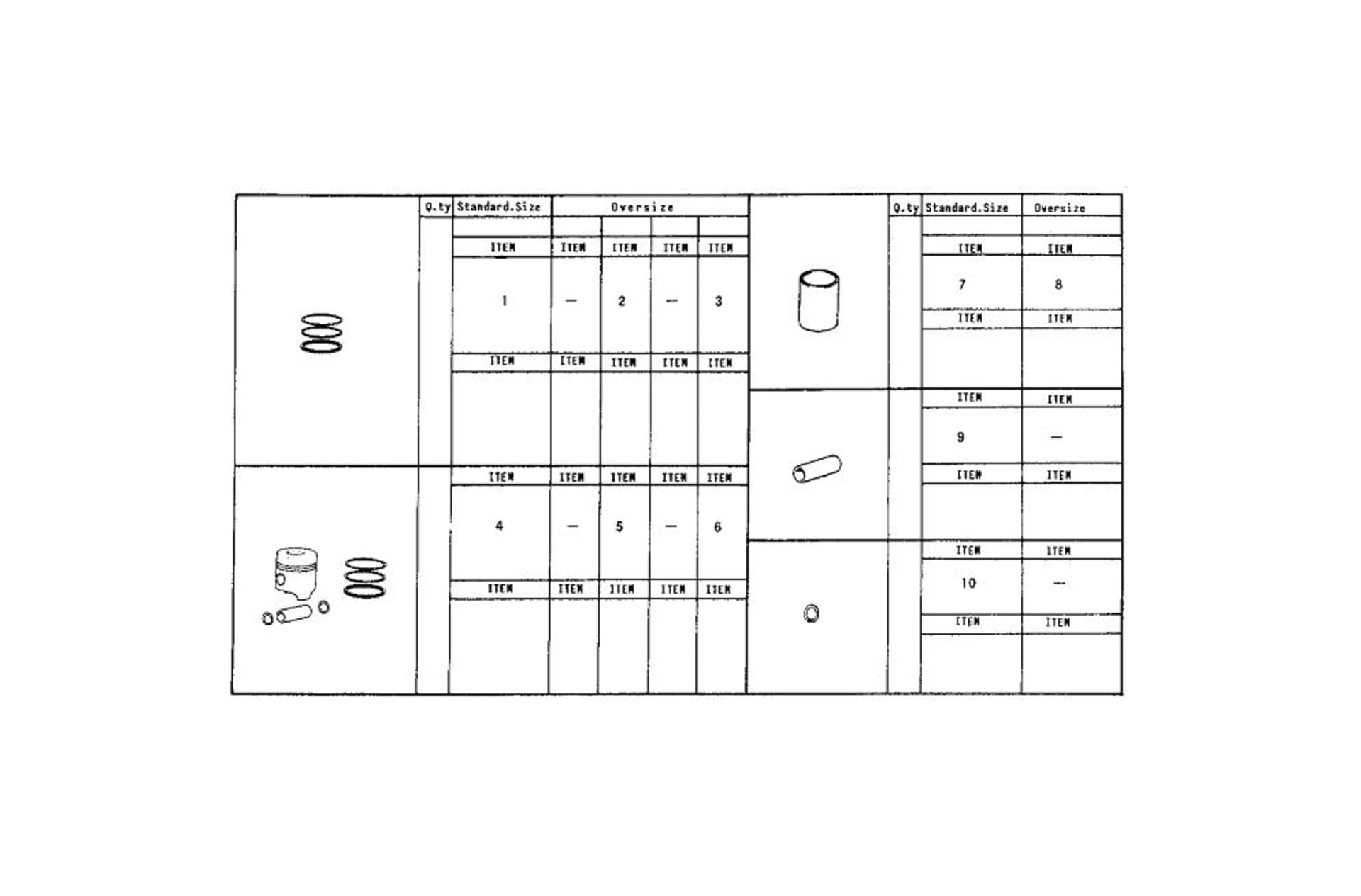 PISTON ASSY - PISTON RINGS - PISTON PIN