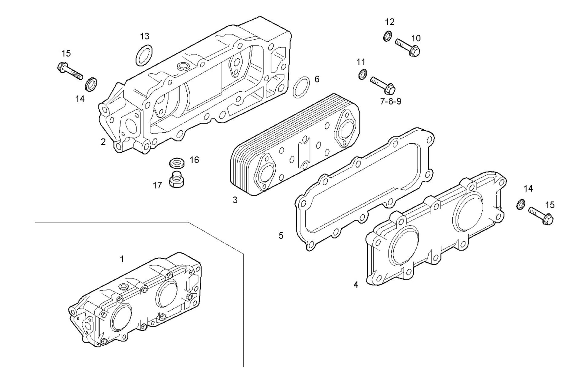 OIL - WATER HEAT EXCHANGER