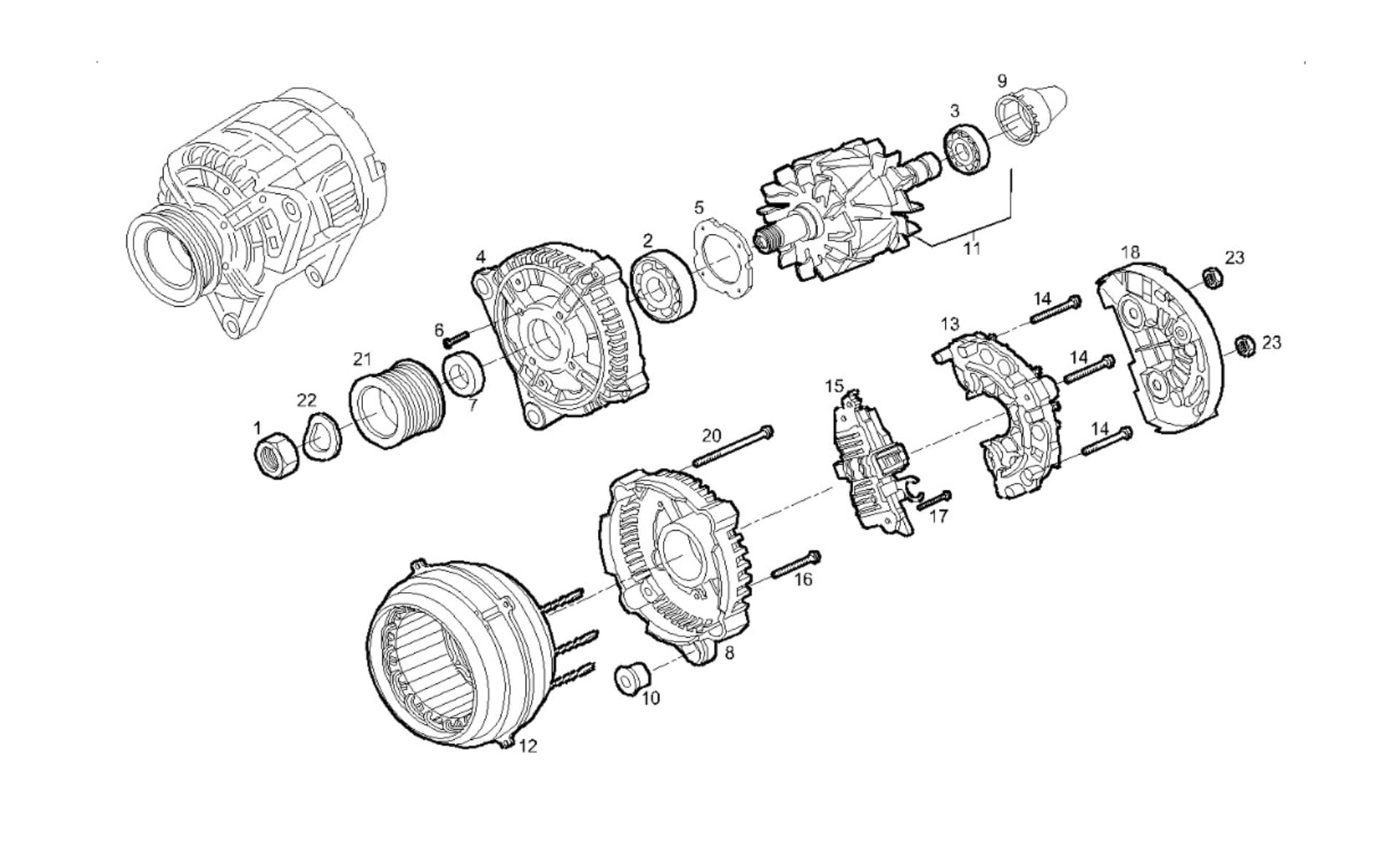 SELF-REGULATING ALTERNATOR 24V - 70A