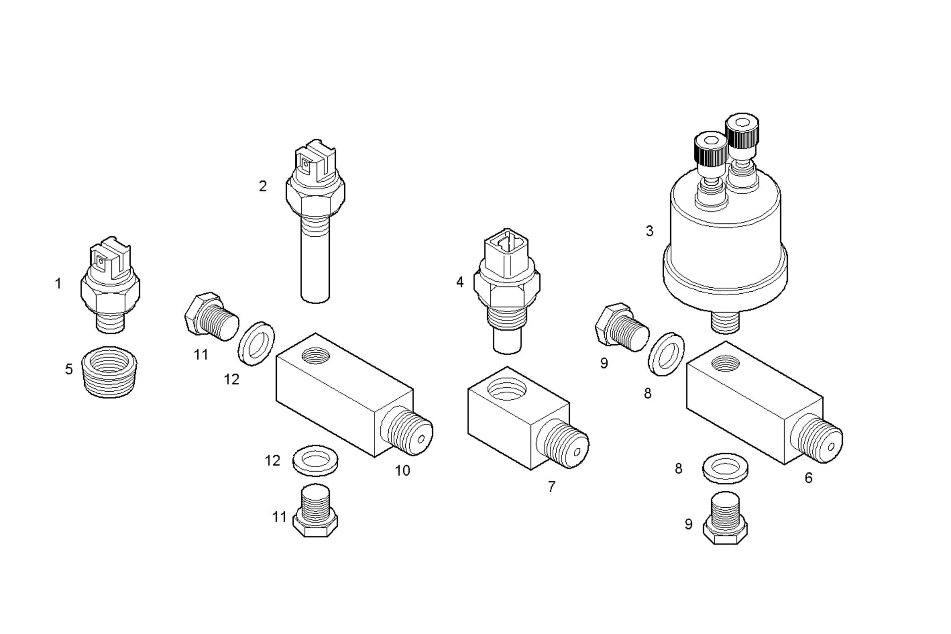 SENDER UNITS ALARMS INSTRUMENT - 12/24V