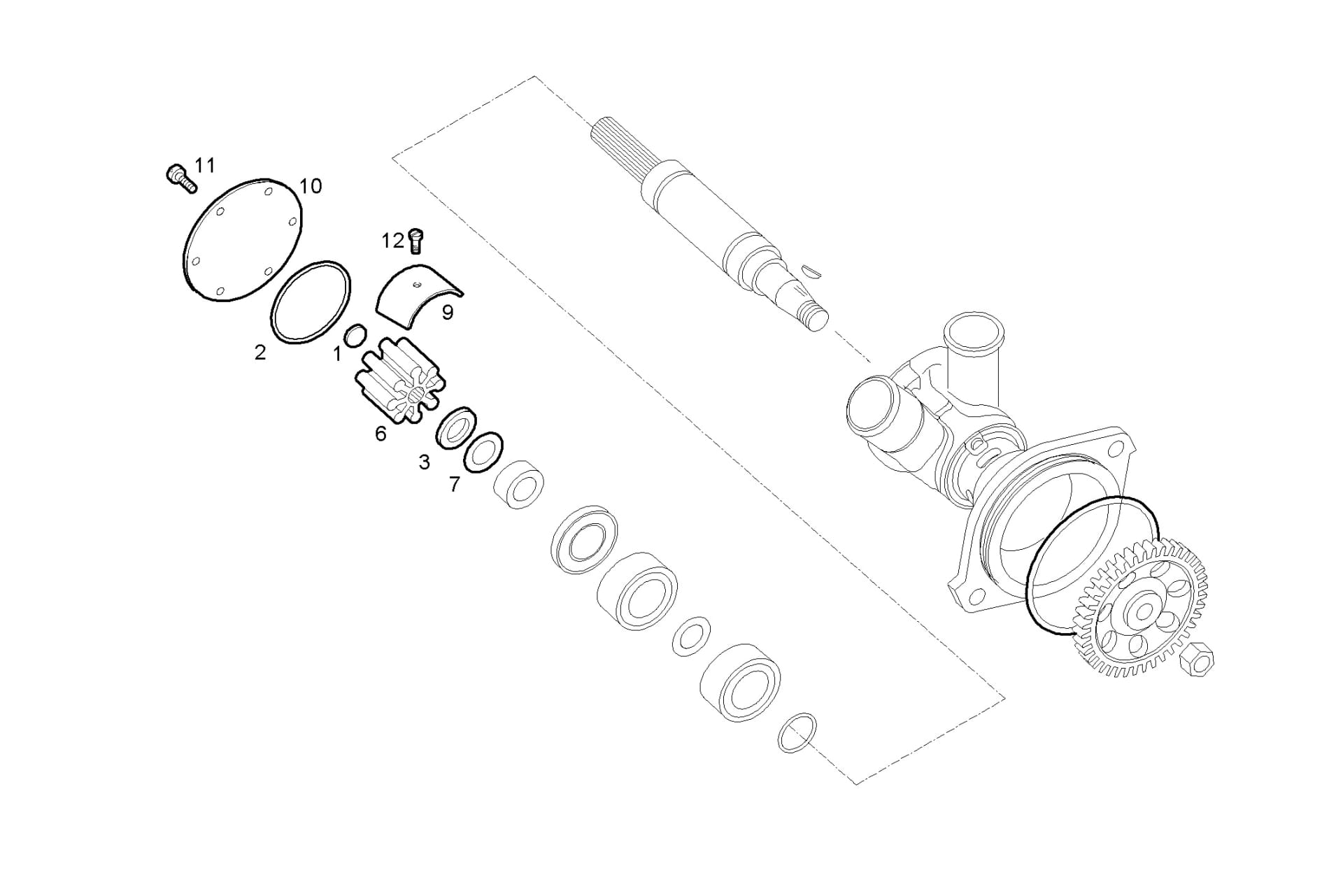 SEA WATER PUMP (COMPONENTS)