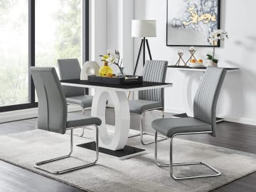 grey 4 seater dining table