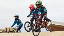 BMX riders at Lee Valley VeloPark