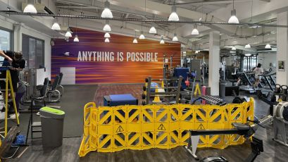Photo of refurbishment progress at Energise gym