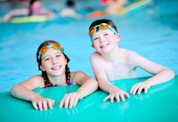 children in pool