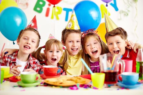 Children enjoying a birthday party