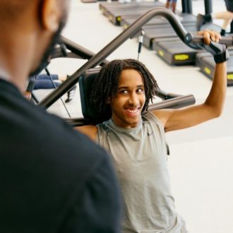 Junior using machine at Britannia Leisure Centre