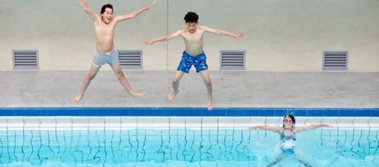 Children enjoying swim for all session