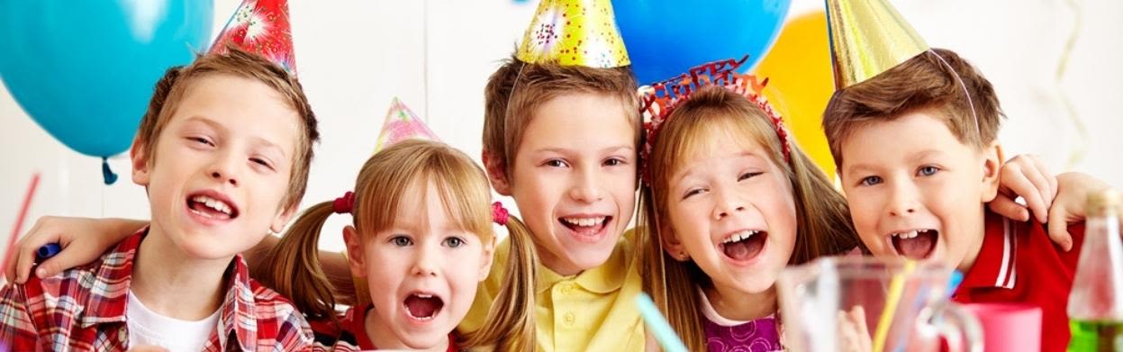 Children having fun a birthday party at Hatfield Swim Centre.