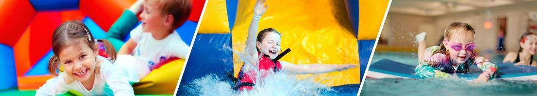 Banner showing birthday party fun at Southbury Leisure Centre