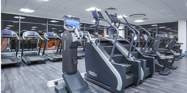 view of the main gym at Moss Side with exercise equipment 