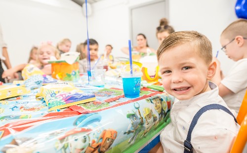 boy at a birthday party boy at a birthday party