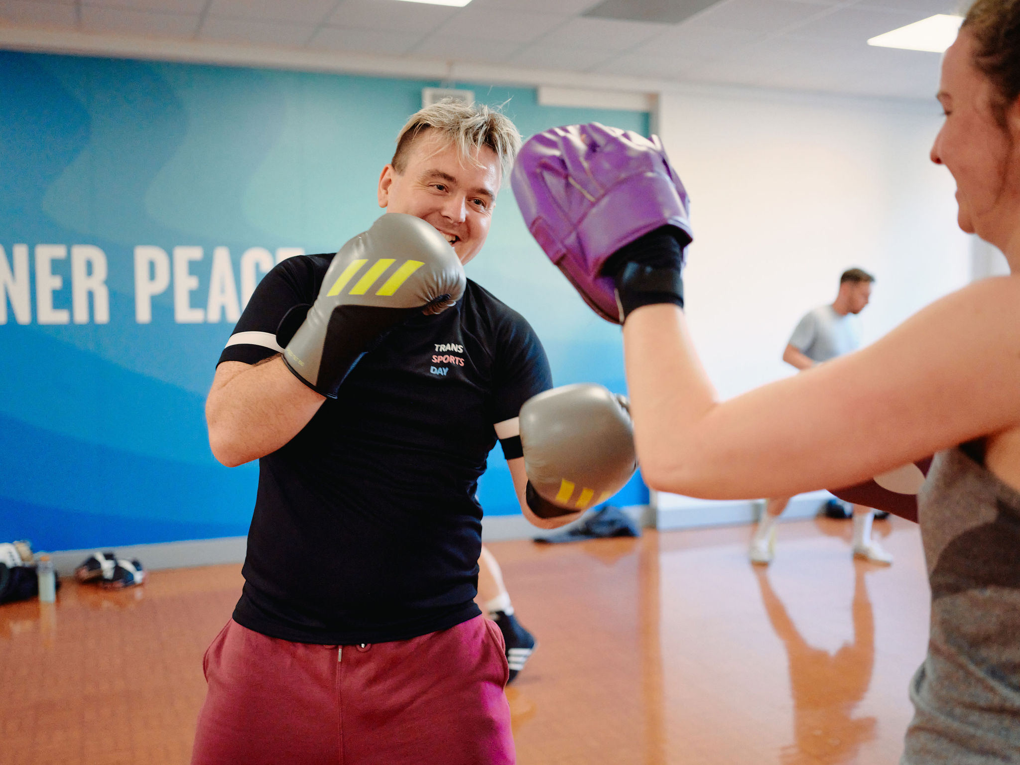 A person boxing A person boxing