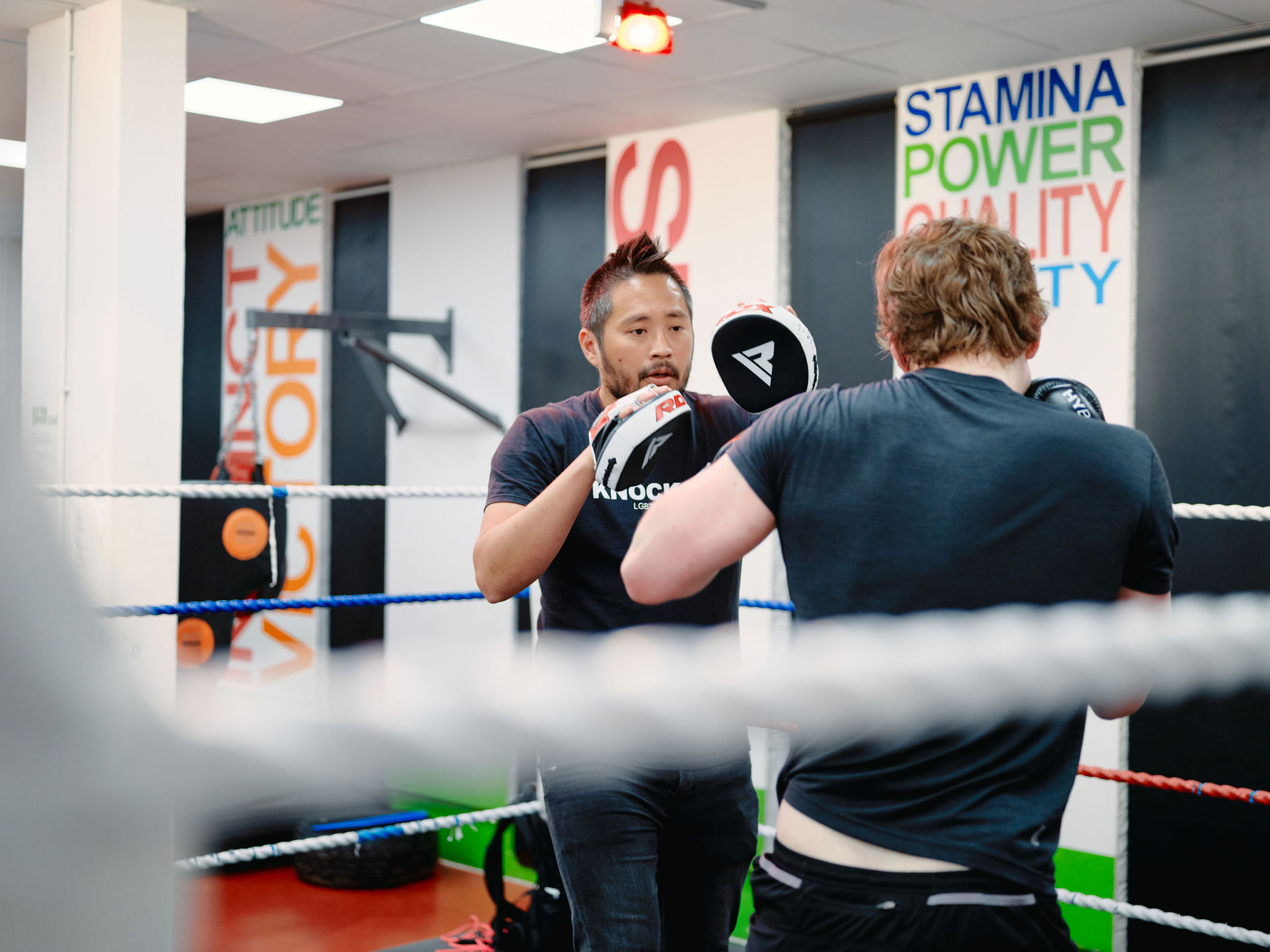 A person boxing A person boxing