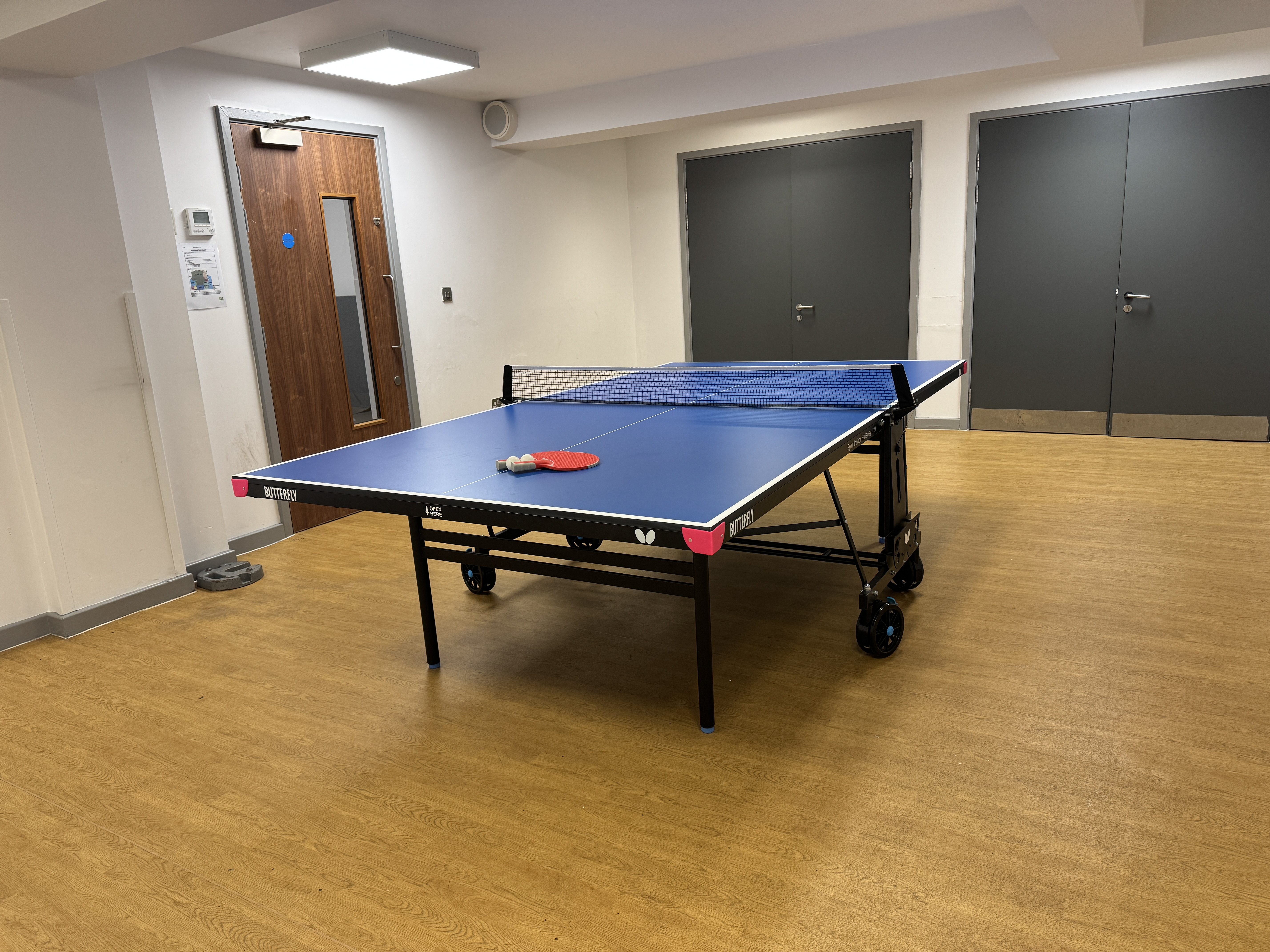 Table tennis table at Albany leisure centre, in the meeting room.