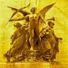 A Bronze Sculpture Group of Angel Figures
