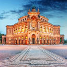 Semperoper Opera House in Dresden at Night