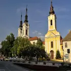 Street in Sremski Karlovci with Two Churches