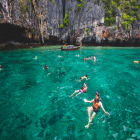 Snorkeling in Crystal Blue Water in Koh Samui Thailand