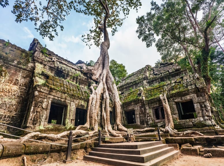 Ruins at Ta Phrom Temple Cambodia