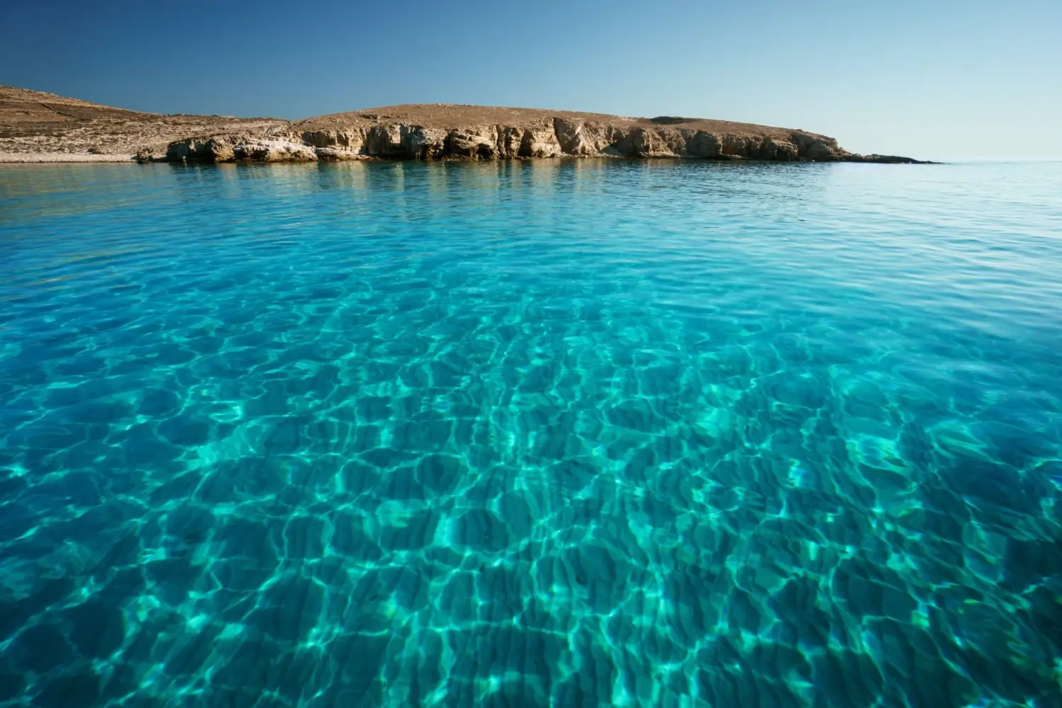 Rinia Island crystal clear waters