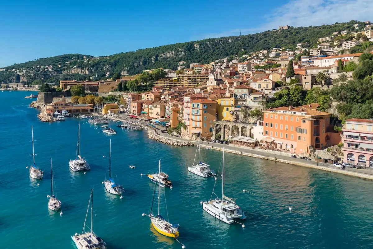view of harbor of Villefranche-sur-Mer
