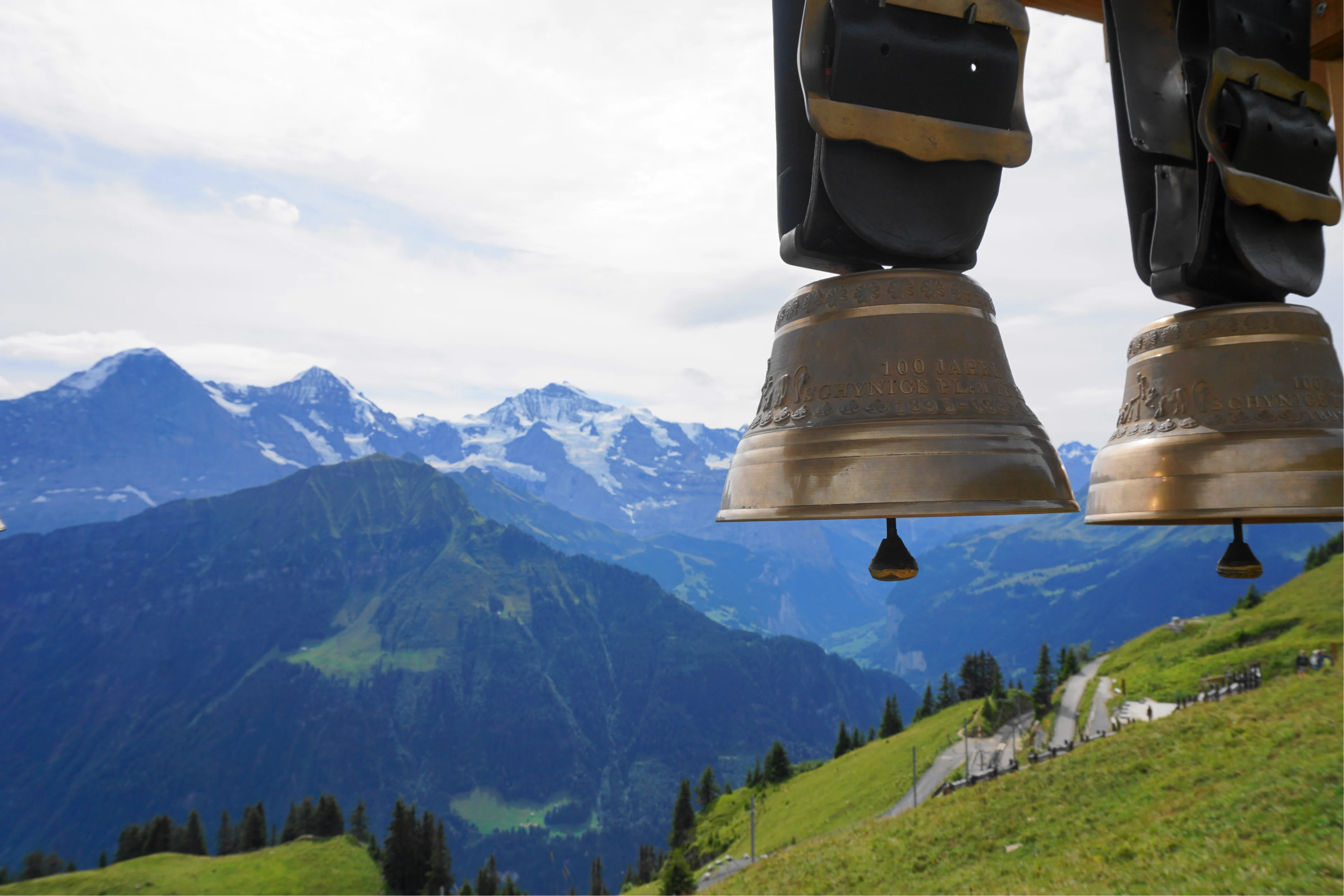 Two Bells with Schynige Platte Mountain Backdrop