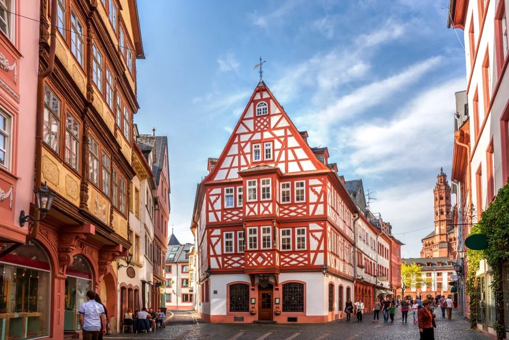Half timbered houses in Mainz