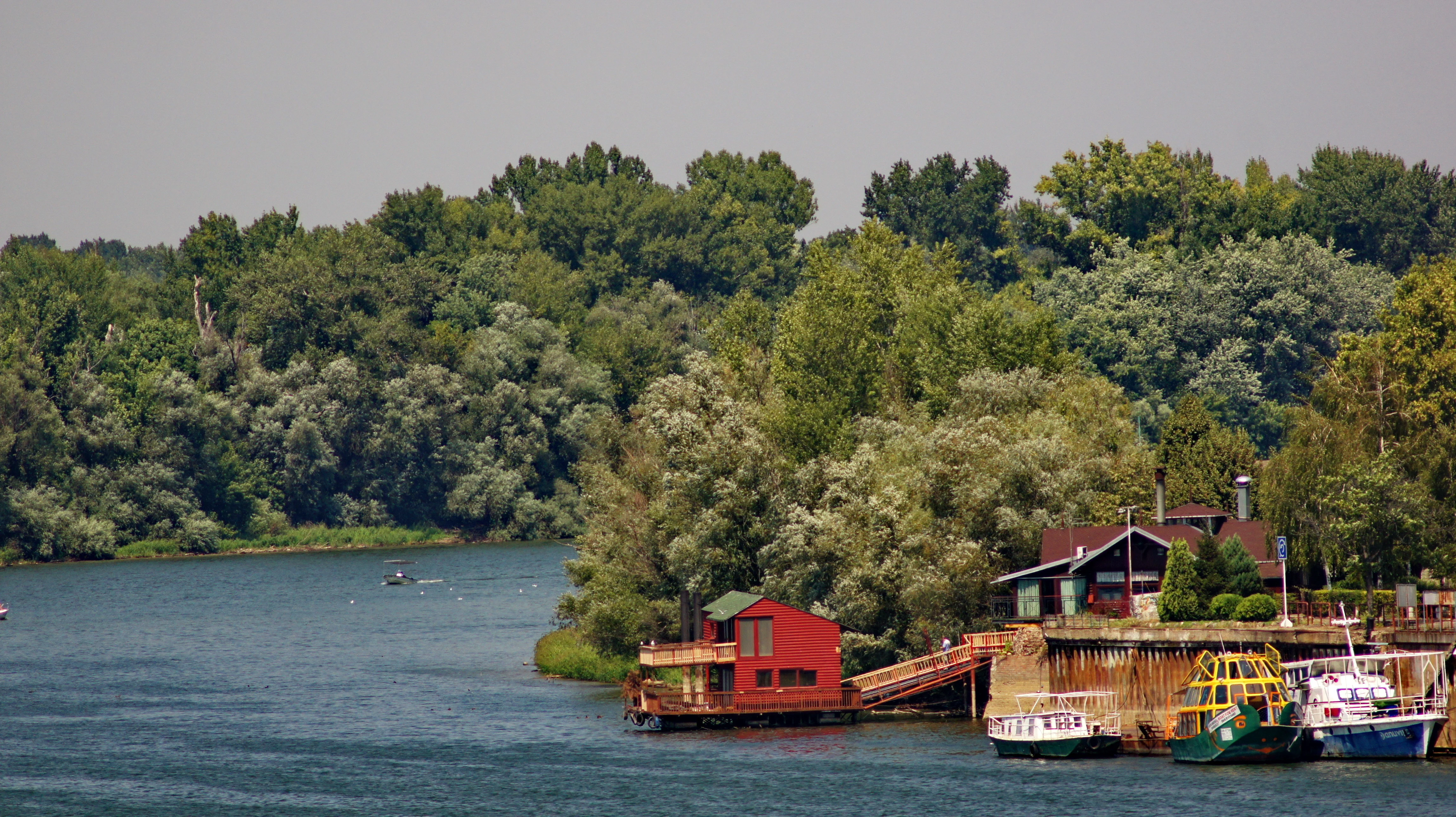 Island with Wooden Buildings on the Jetty