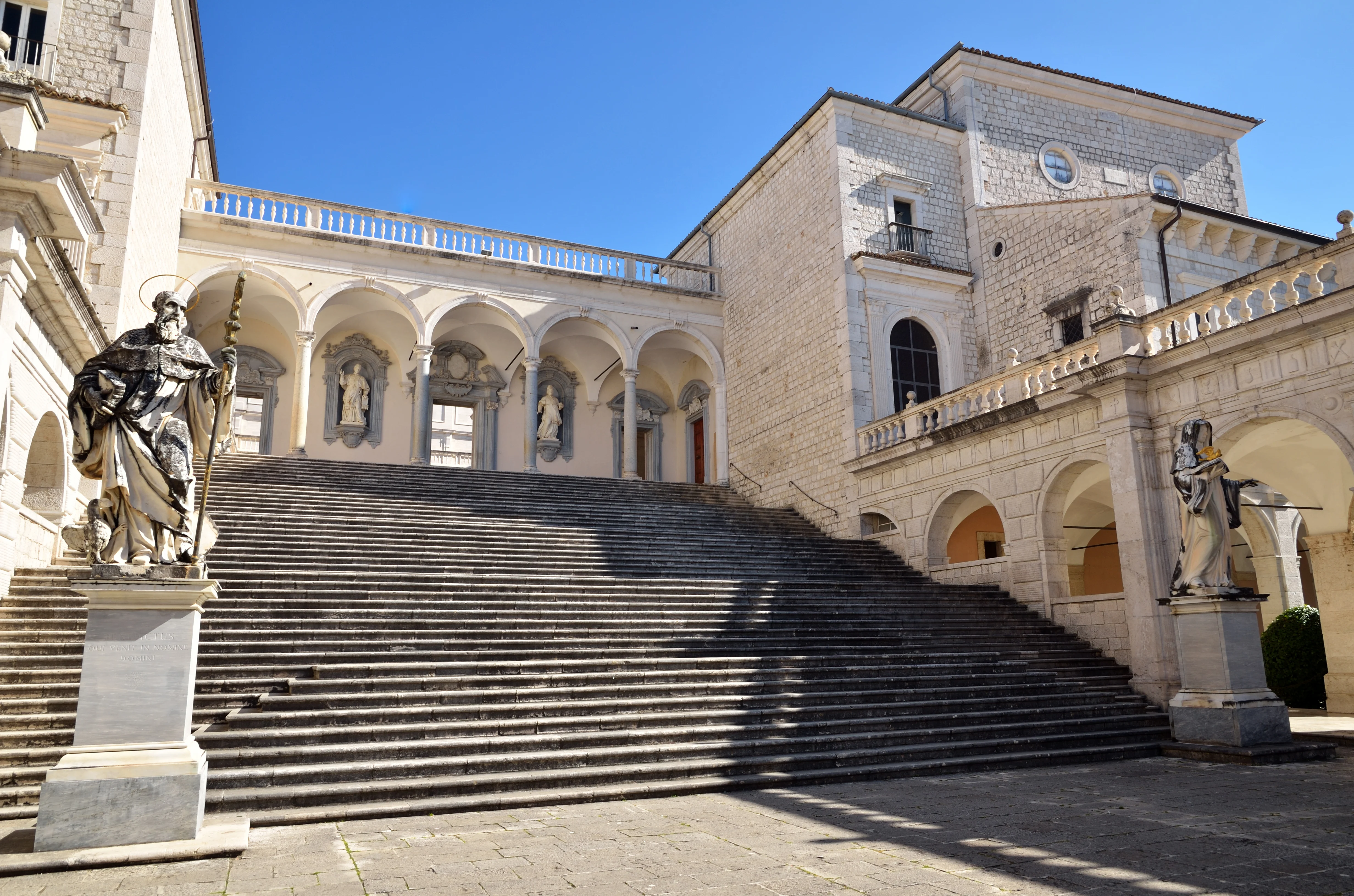 Stairs Leading to the Abbey of Montecassino 