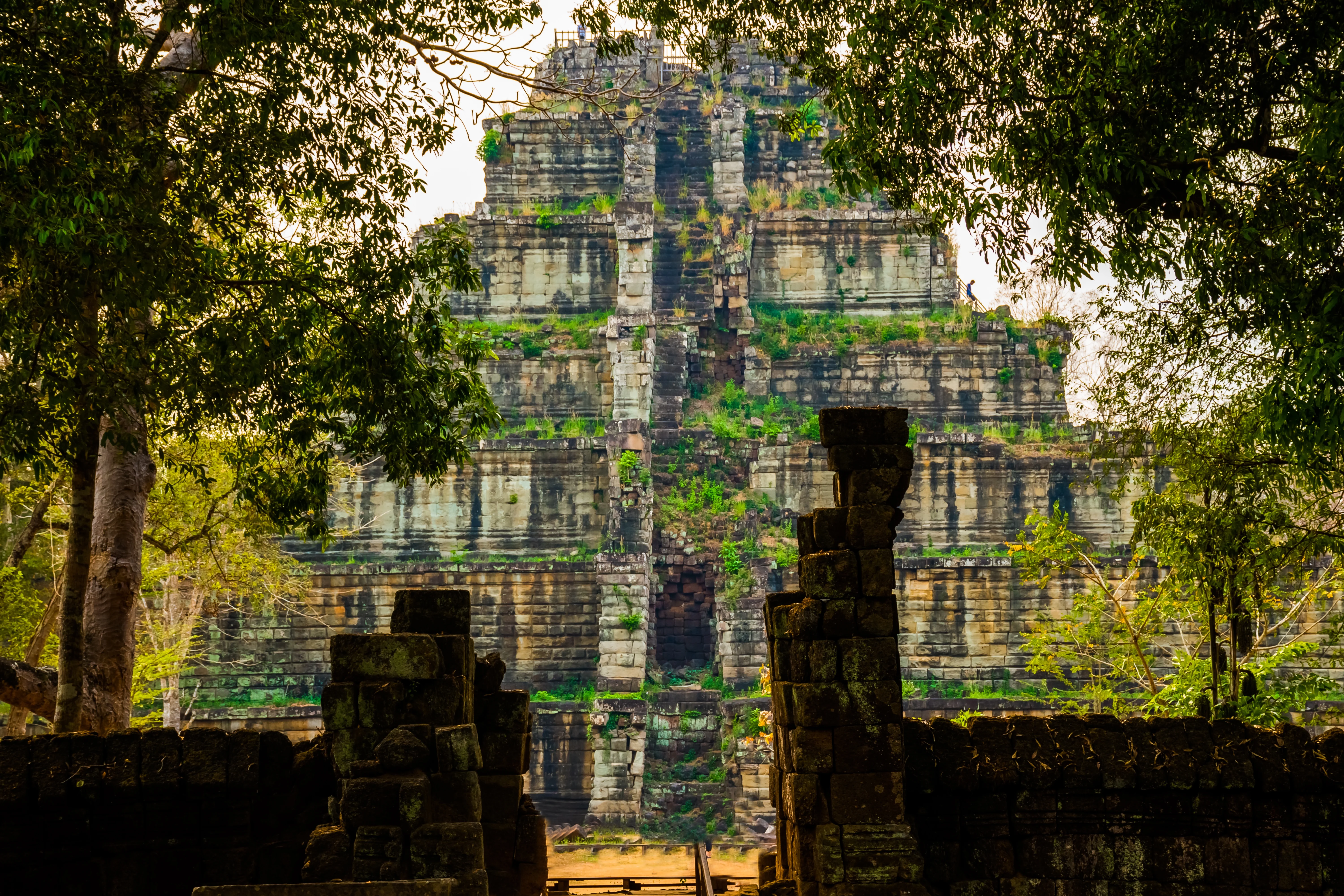 Front View of Koh Ker in Cambodia