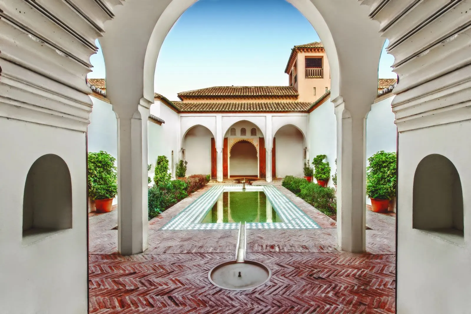 Alcazaba in Malaga Interior Courtyard