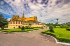 Yellow Royal Palace and Silver Pagoda in Phnom Penh